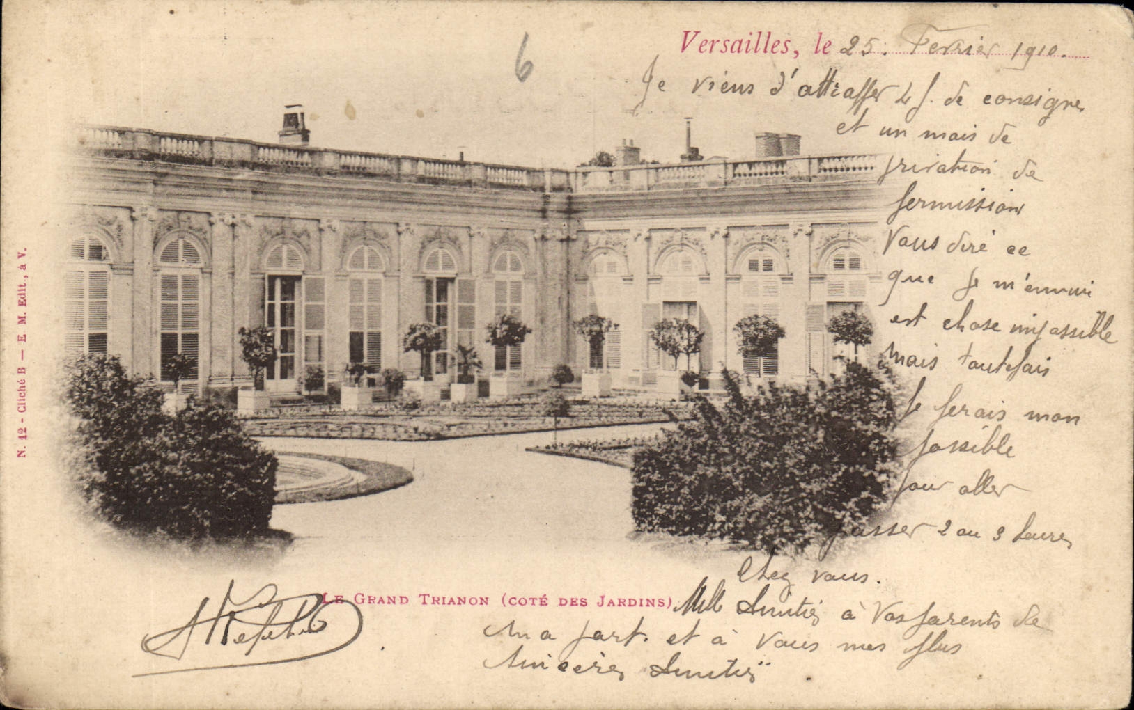 CPA Versailles le Grand Trianon cote des Jardins 