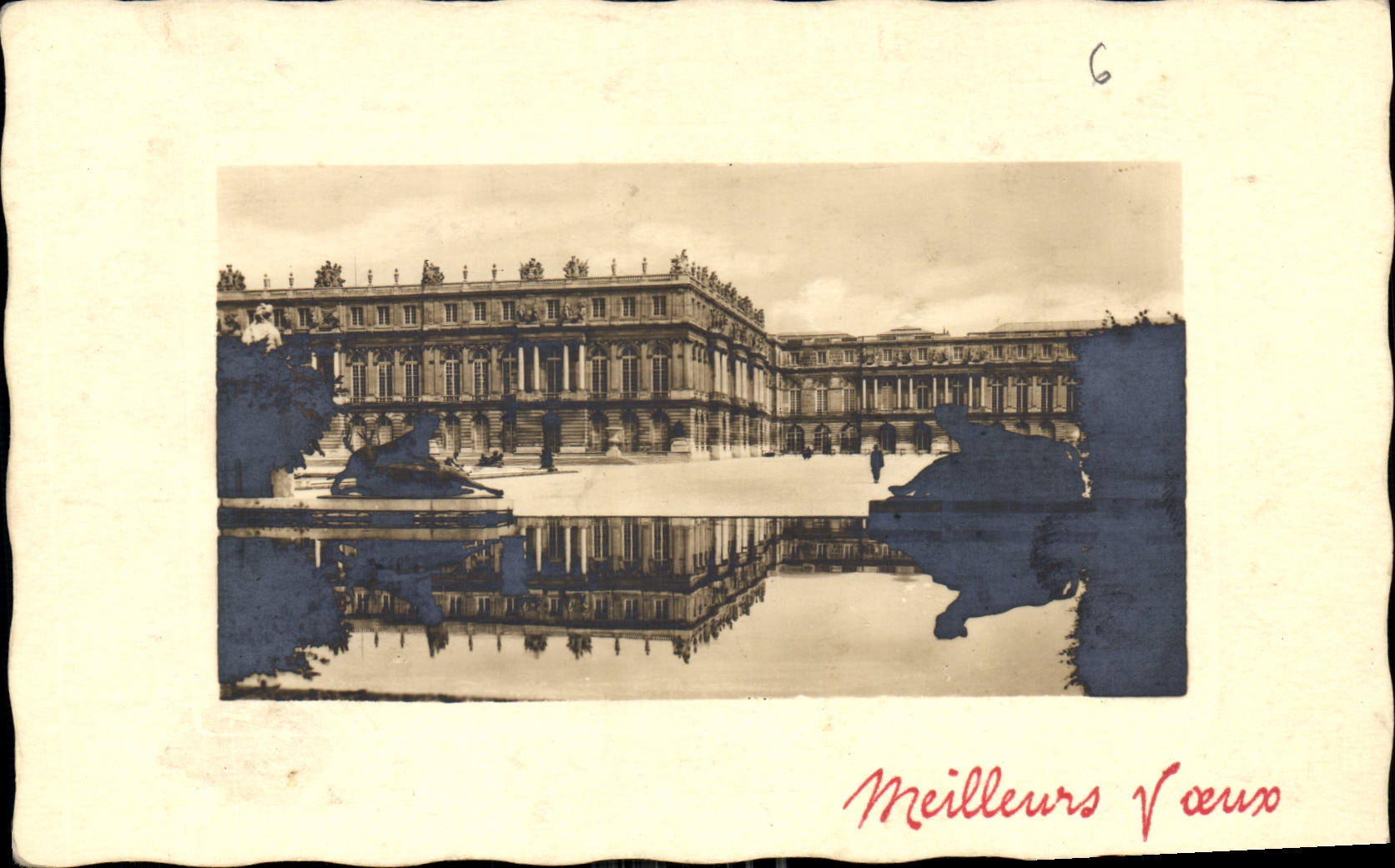 CPA Versailles le Chateau vu du Parc 