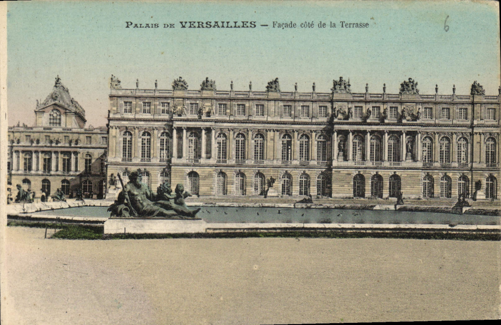 CPA Palais de Versailles Facade cote de la Terrasse 