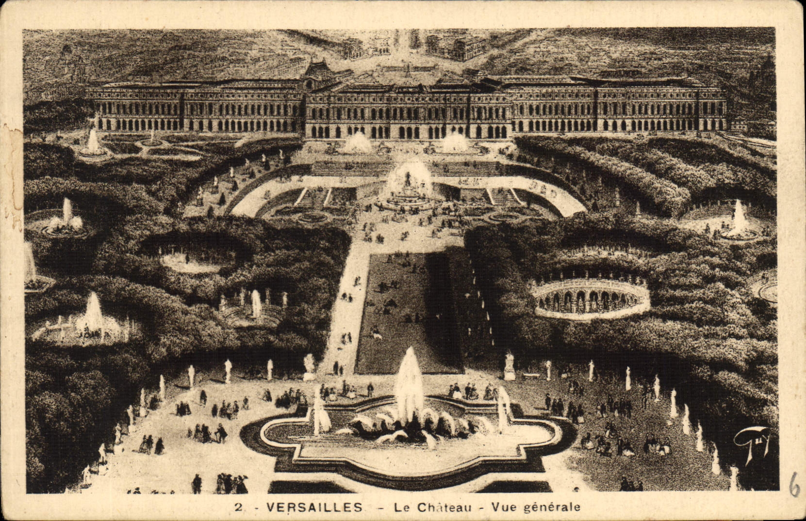 CPA Versailles le Chateau Vue generale 