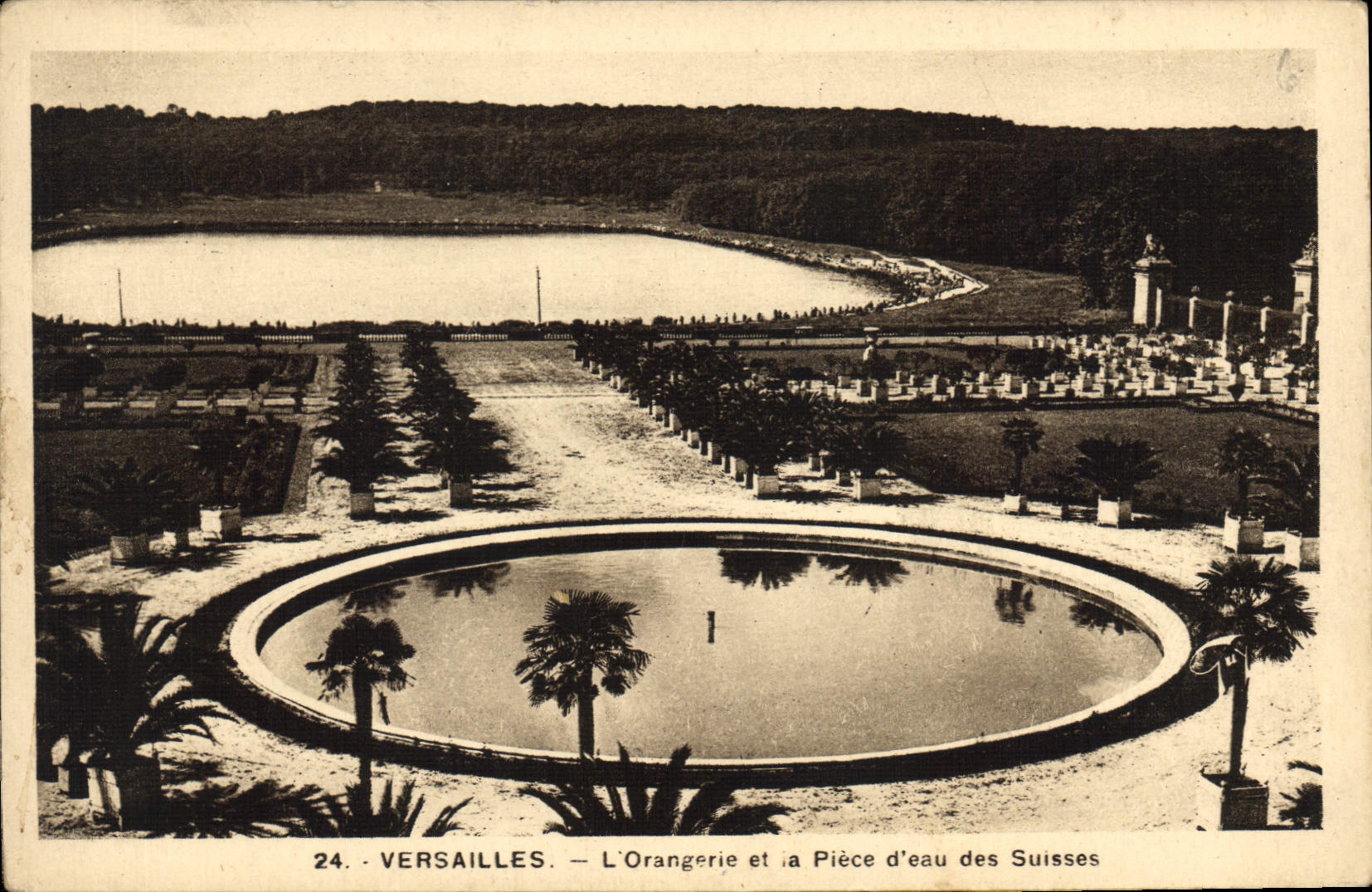 CPA Versailles l'Orangerie et la Piece d'eau des Suisses 