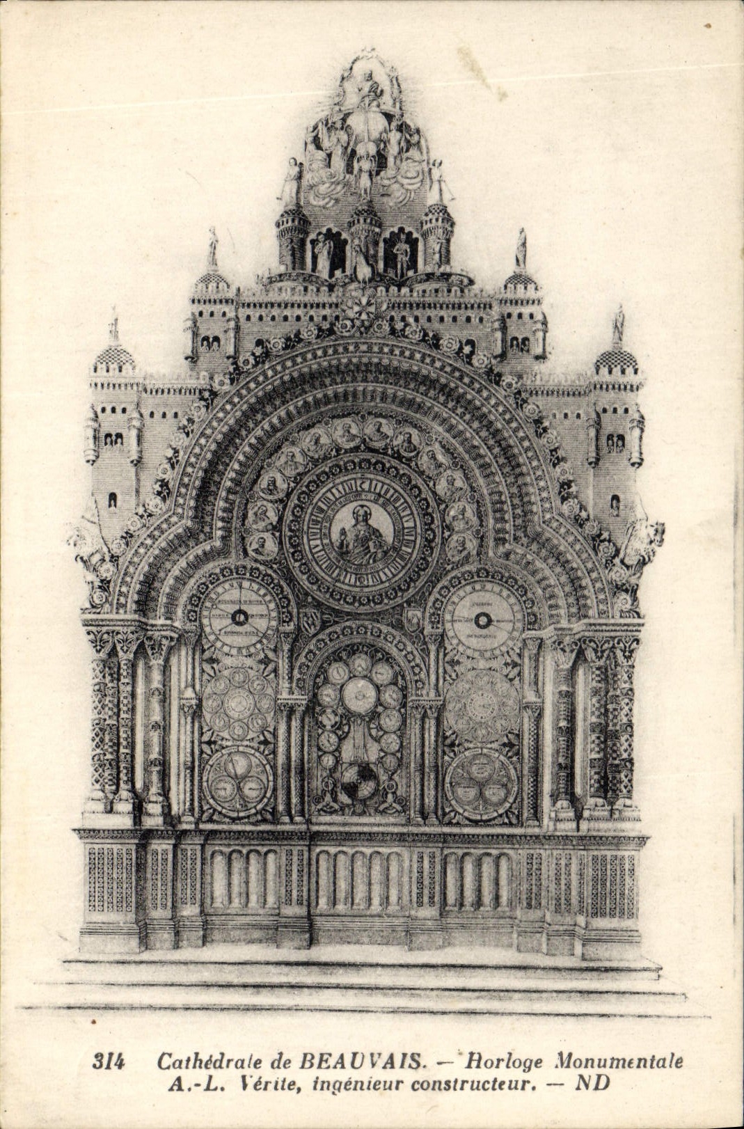 CPA Cathedrale de Beauvais Horloge Monumentale A L Verite