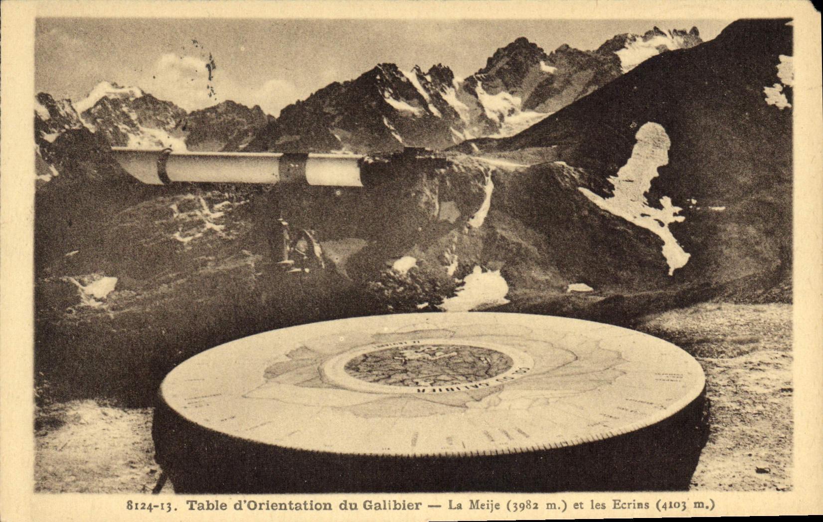 CPA Table d'Orientation du Galibier La Meije et les Ecrins