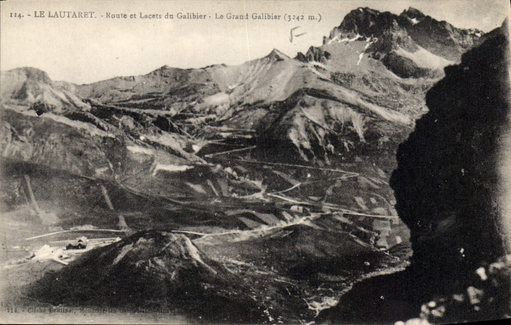 CPA Le Lautaret Roure et Lacets du Galibier le grand Galibier 