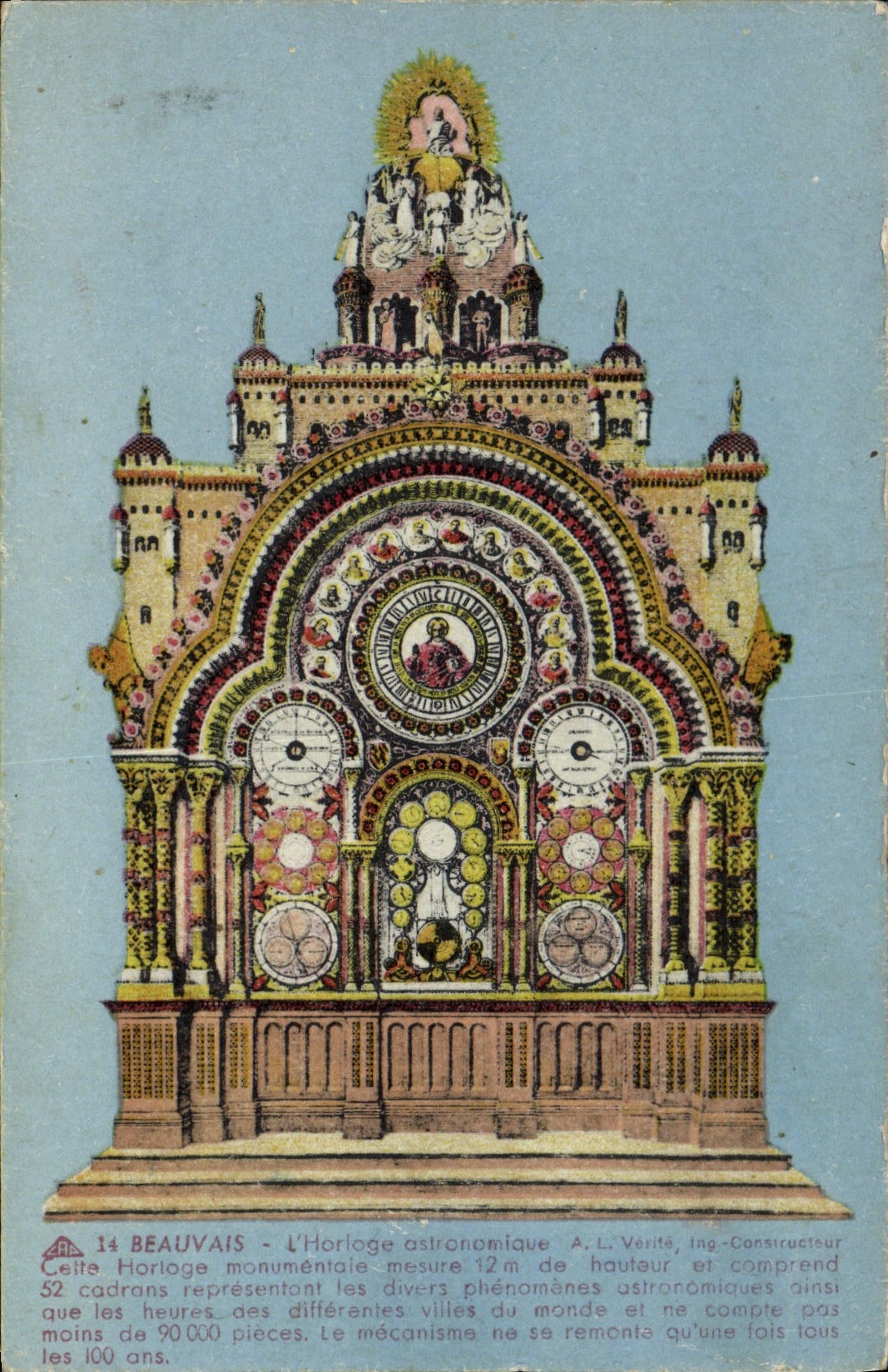 CPA Beauvais l'Horloge astronomique 