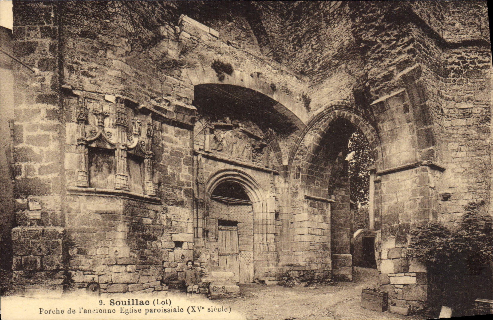CPA Souillac Lot Porche de l'ancienne Eglise paroissiale XV siecle 