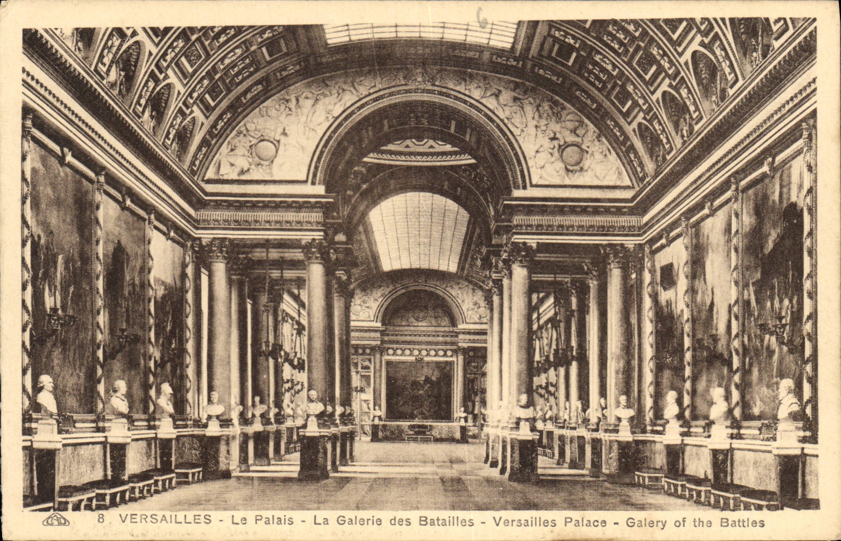 CPA Versailles le Palais la Galerie des Batailles 