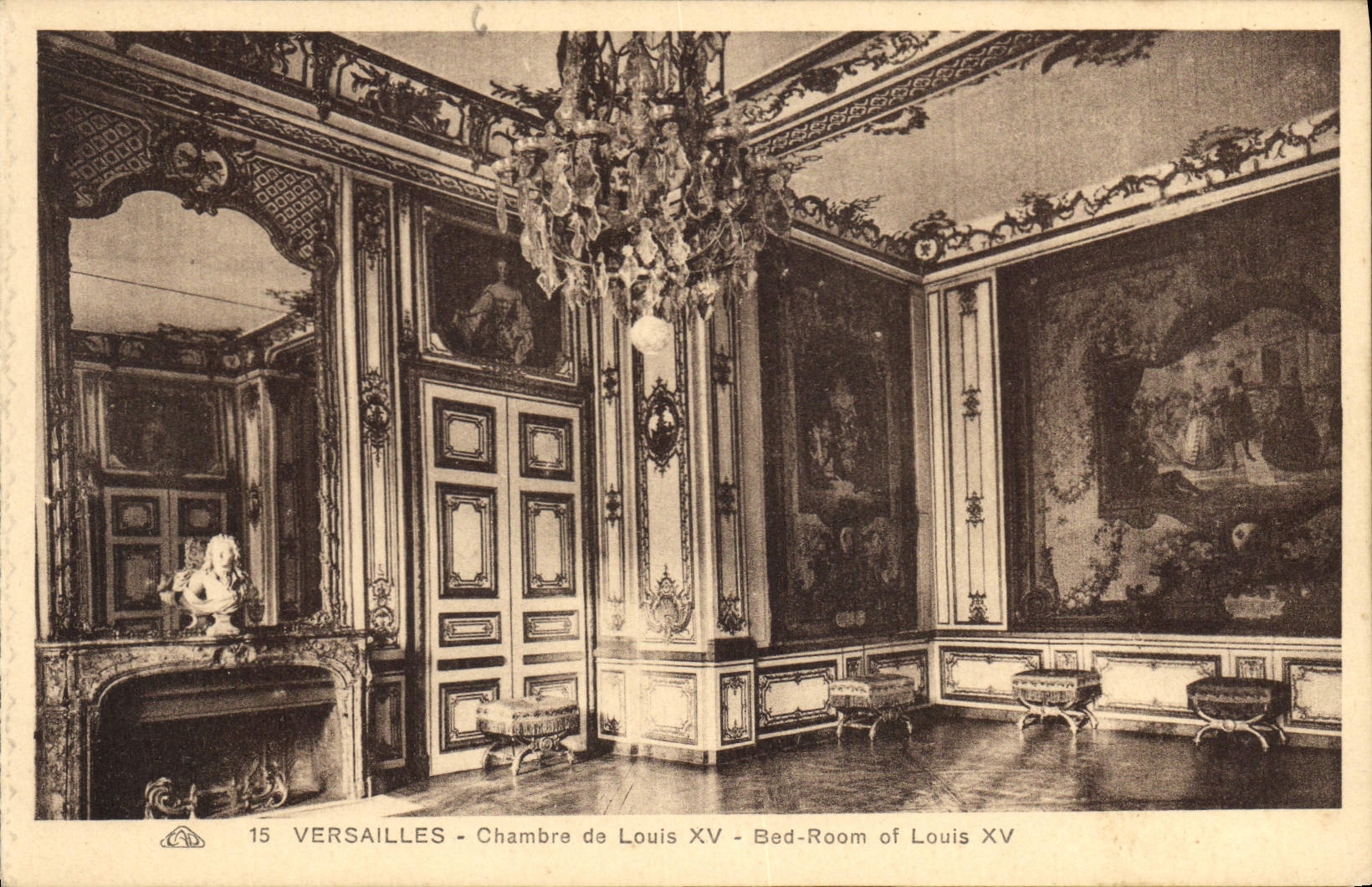 CPA Versailles Chambre de Louis XV 