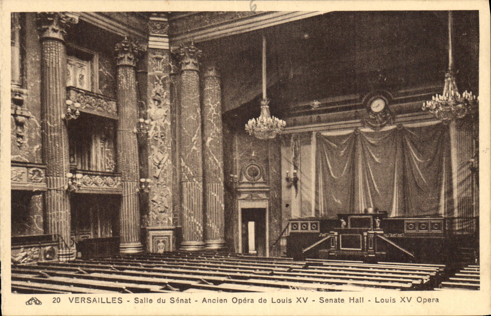 CPA Versailles Salle du Senat Ancien Opera de Louis XV 