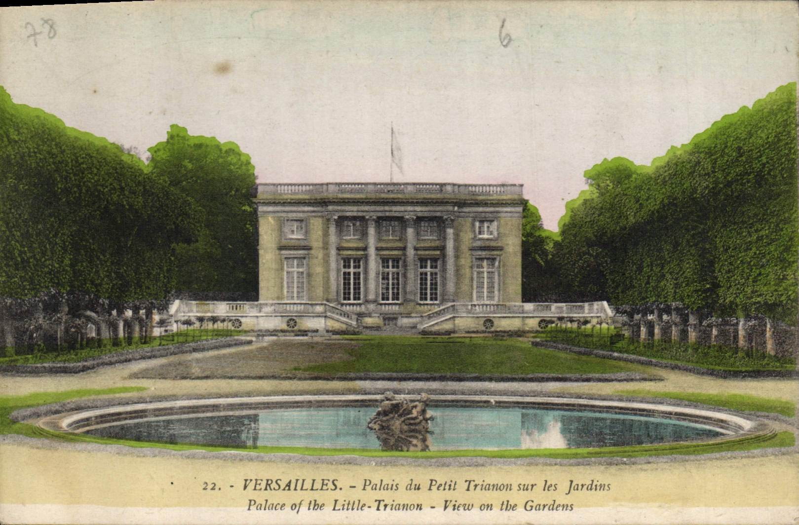 CPA Versailles Palais du Petit sur les Jardins