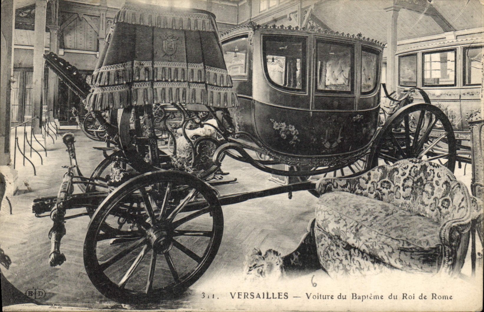 CPA Versailles Voiture du Bapteme du Roi de Rome 