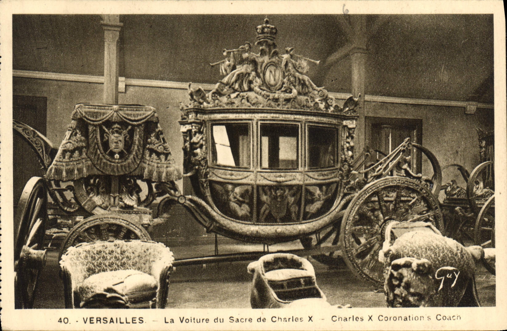CPA Versailles La Voiture du Sacre de Charles X 