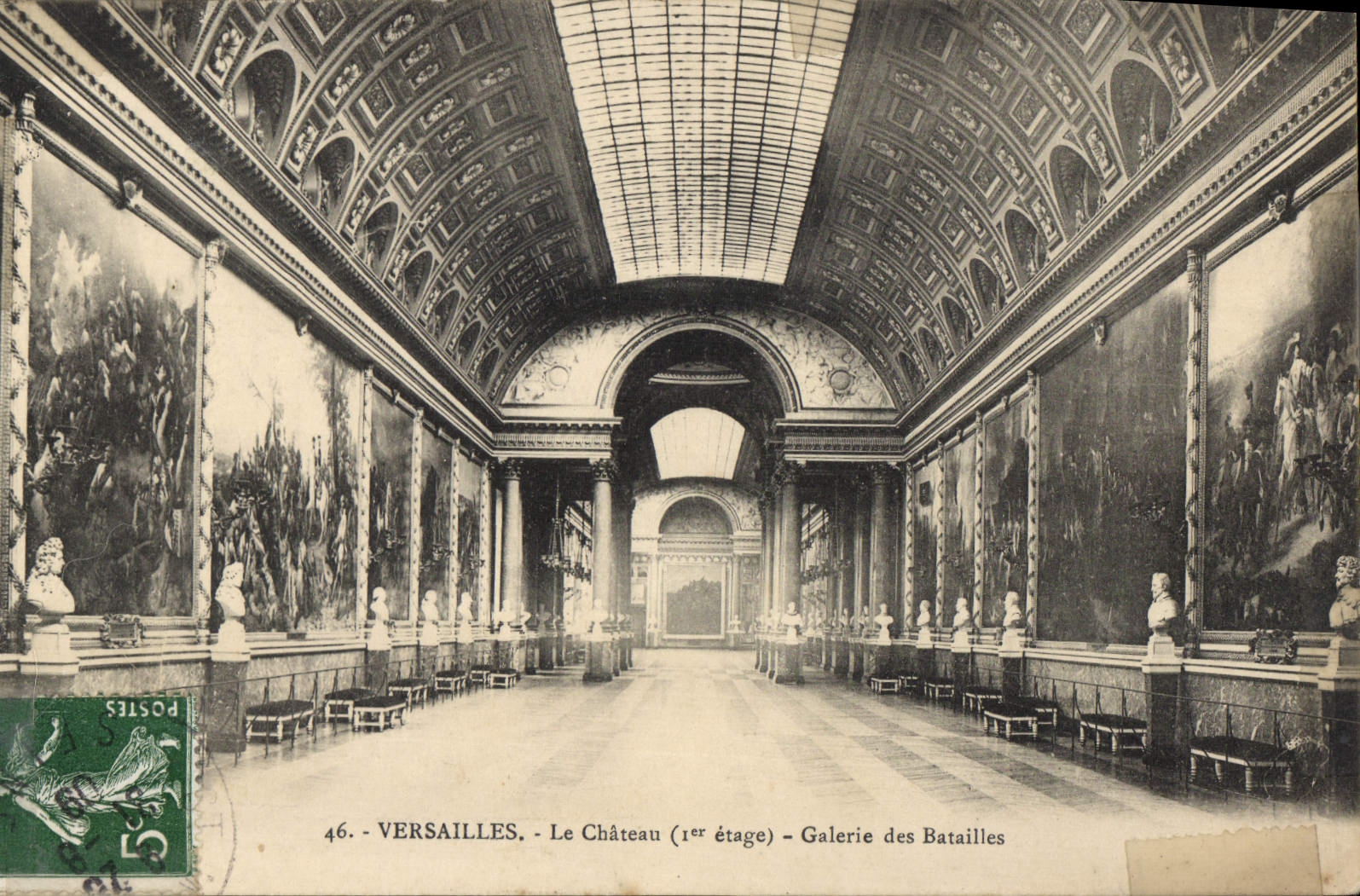 CPA Versailles Le Chateau Ier etage galerie des Batailles 