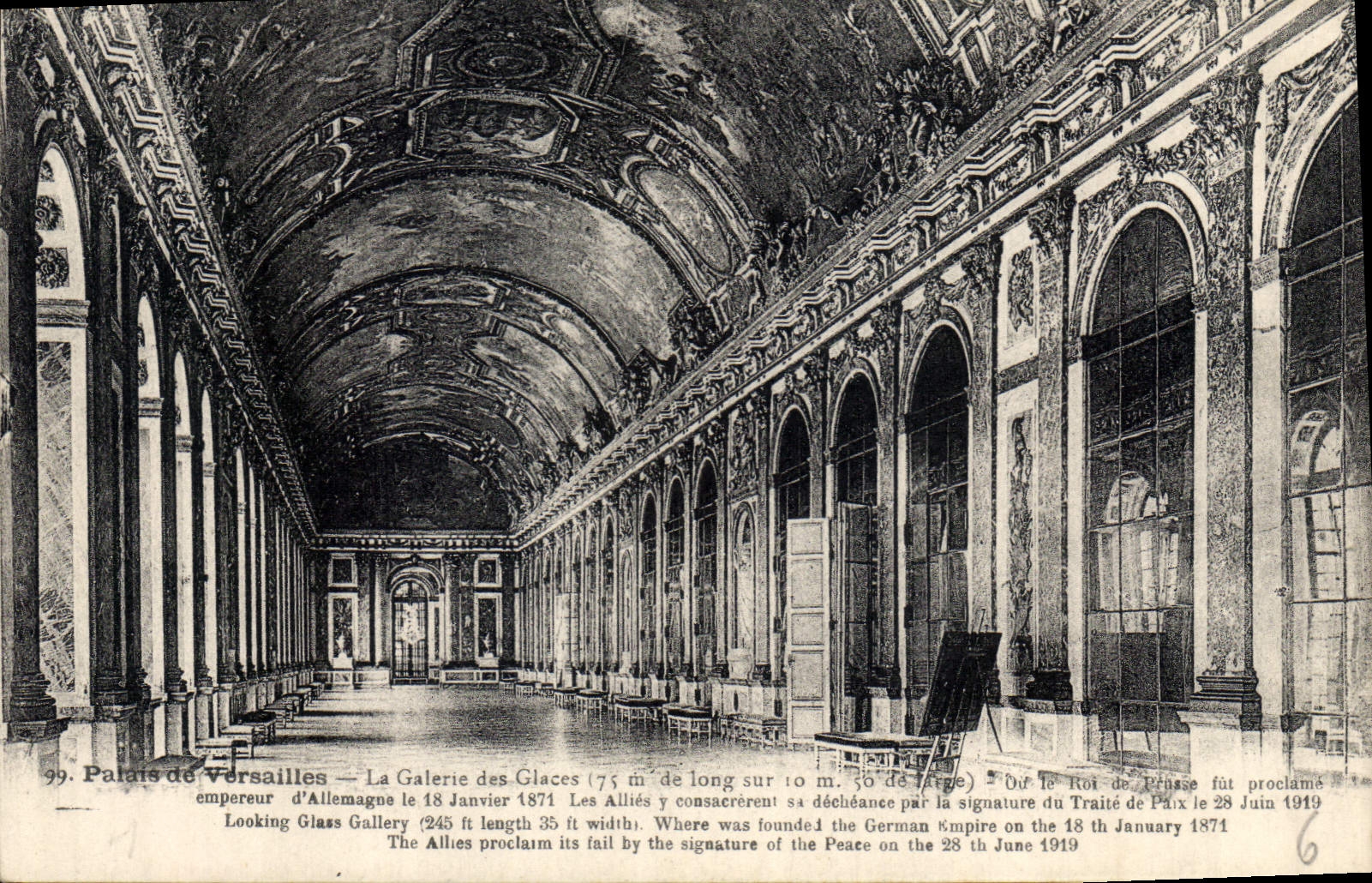 CPA Palais de Versailles La Galerie des Glaces 