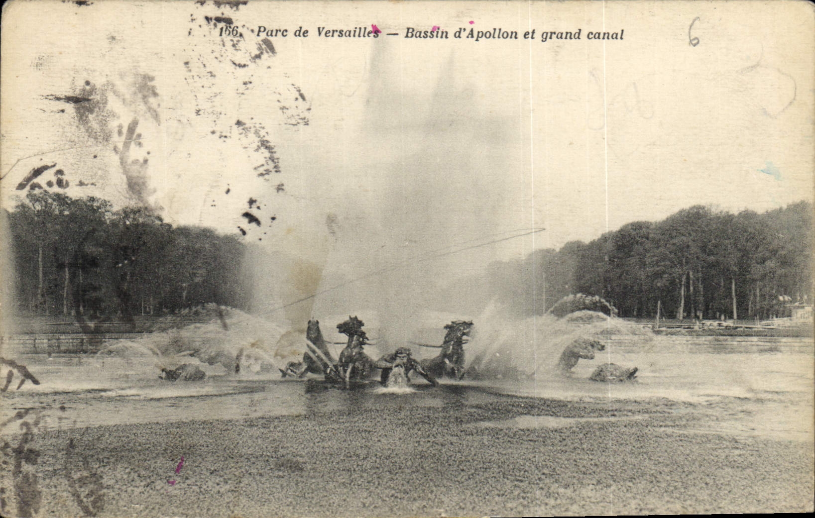 CPA Parc de Versailles Bassin d'Apollon et grand canal 