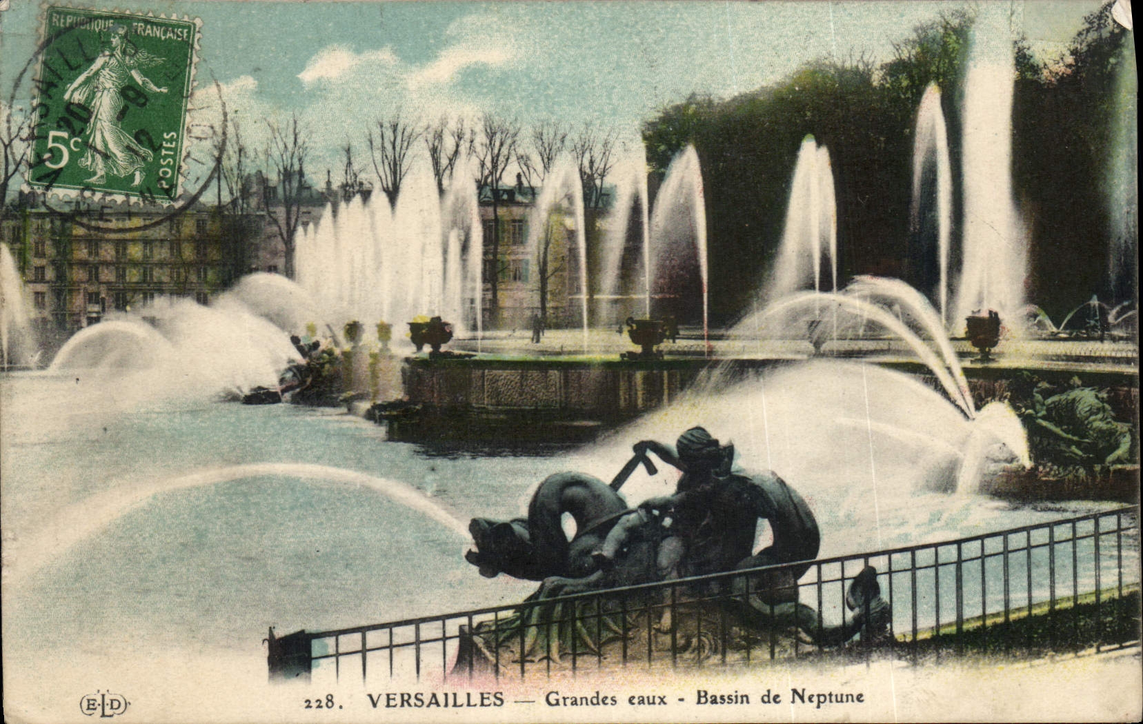 CPA Versailles Grandes euax Bassin de Neptune 