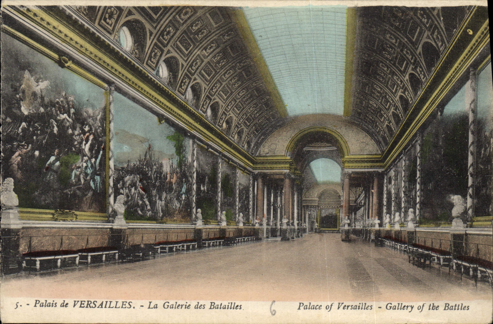 CPA Palais de Versailles la Galerie des Batailles 