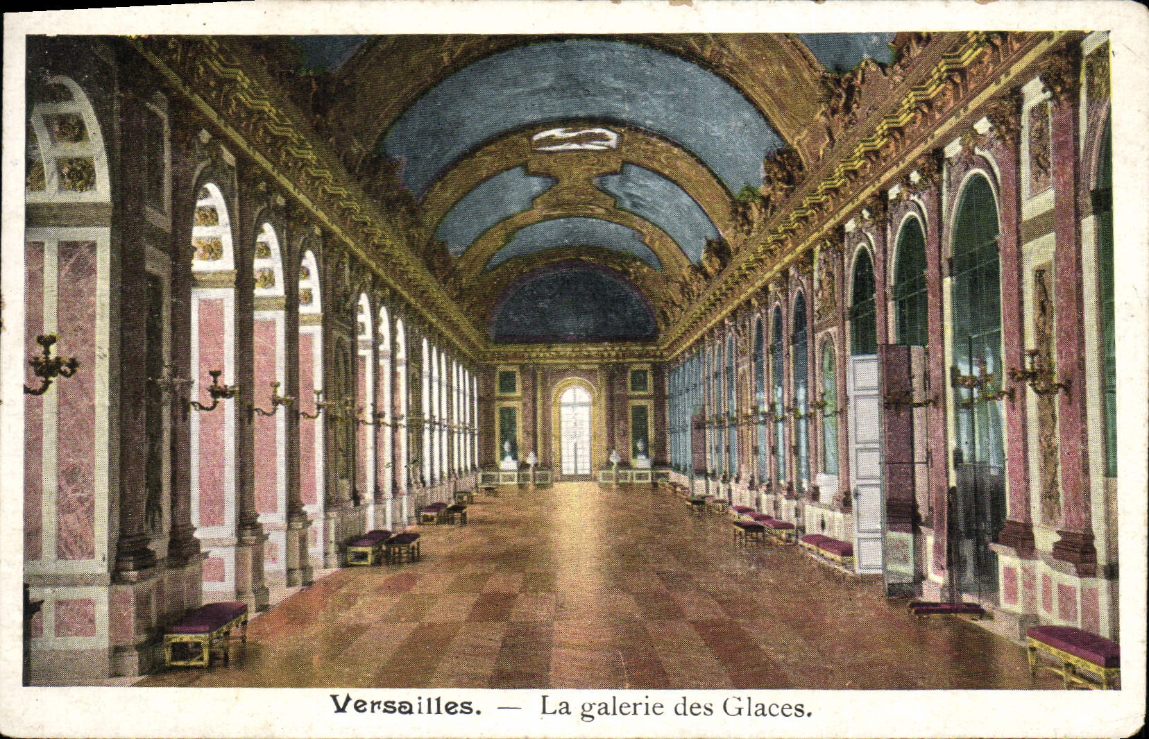 CPA Versailles la Galerie des Glaces 