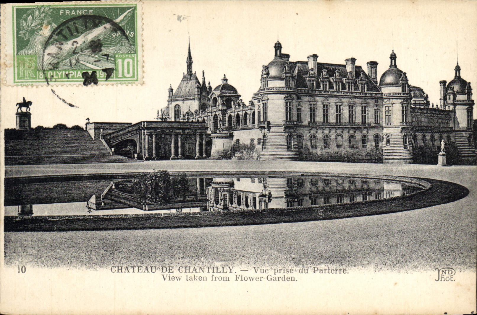 CPA Chateau de Chantilly vue prise du Parterre 