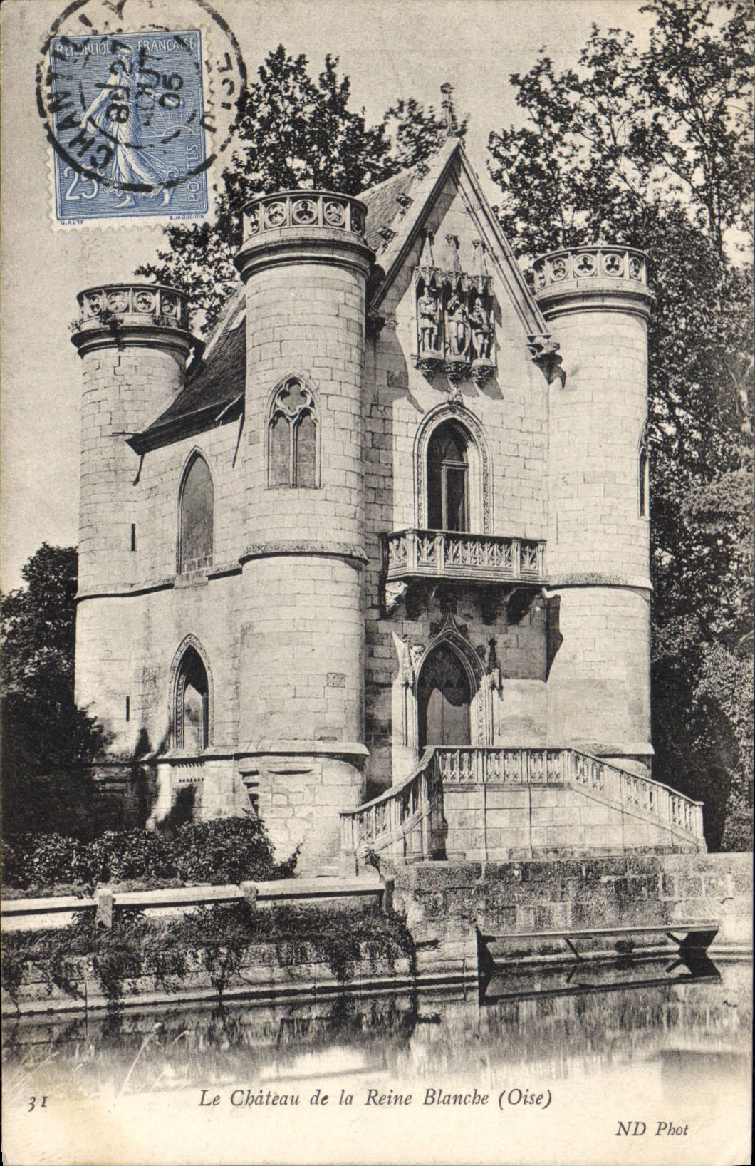 CPA Le Chateau de la Reine Blanche Oise 