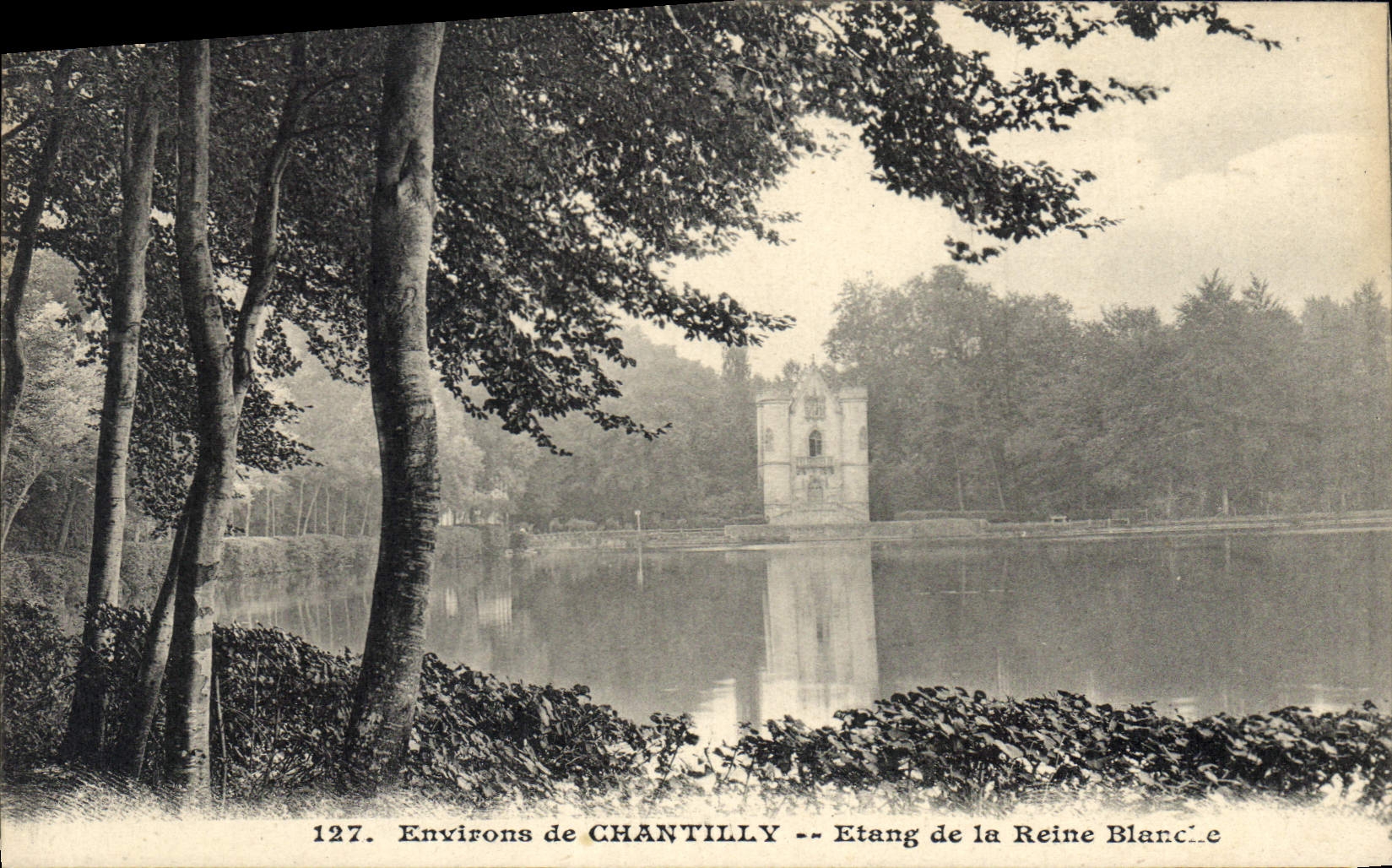 CPA Environs de Chantilly Etang de la Reine Blanche 