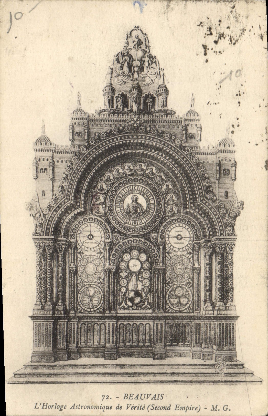CPA Beauvais L'Horloge Astronomique de Verite Second Empire
