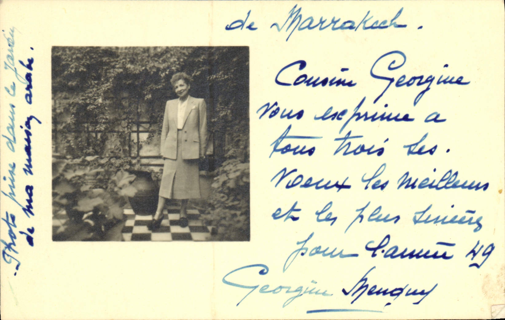 CARTE PHOTO Femme Enfants