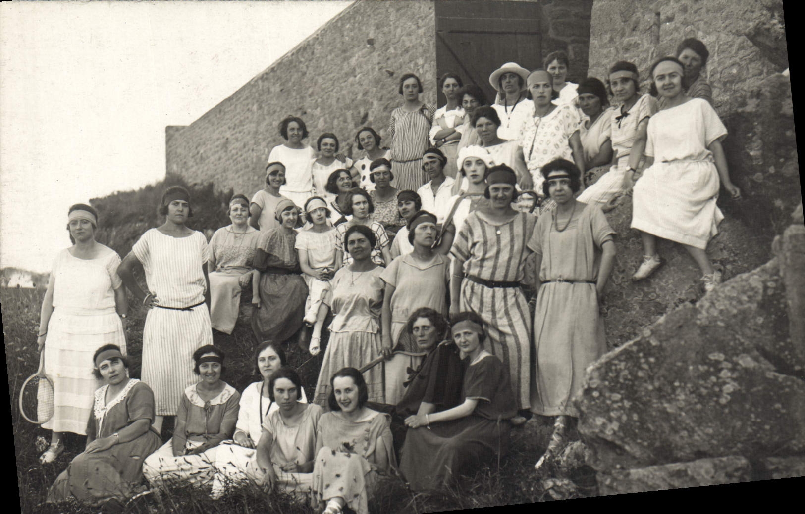 CARTE PHOTO Personnages Femmes Tennis