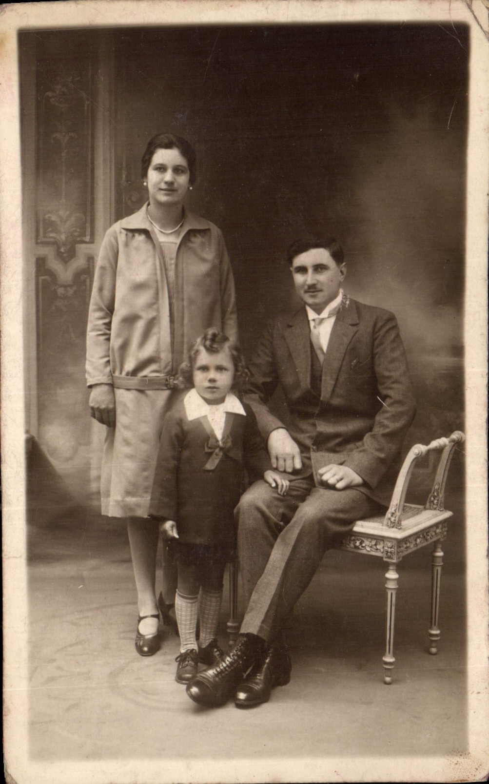 CARTE PHOTO Homme Femme Enfant