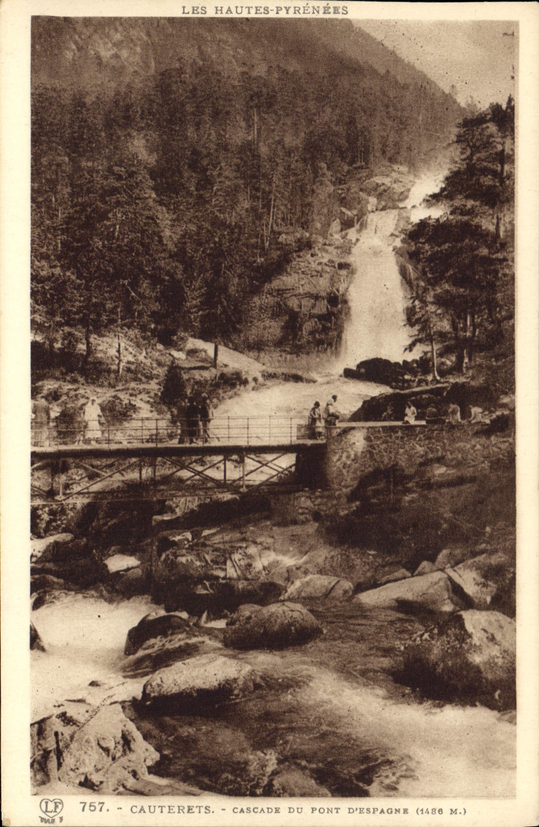CPA Cauterets Cascade du Pont d'Espagne