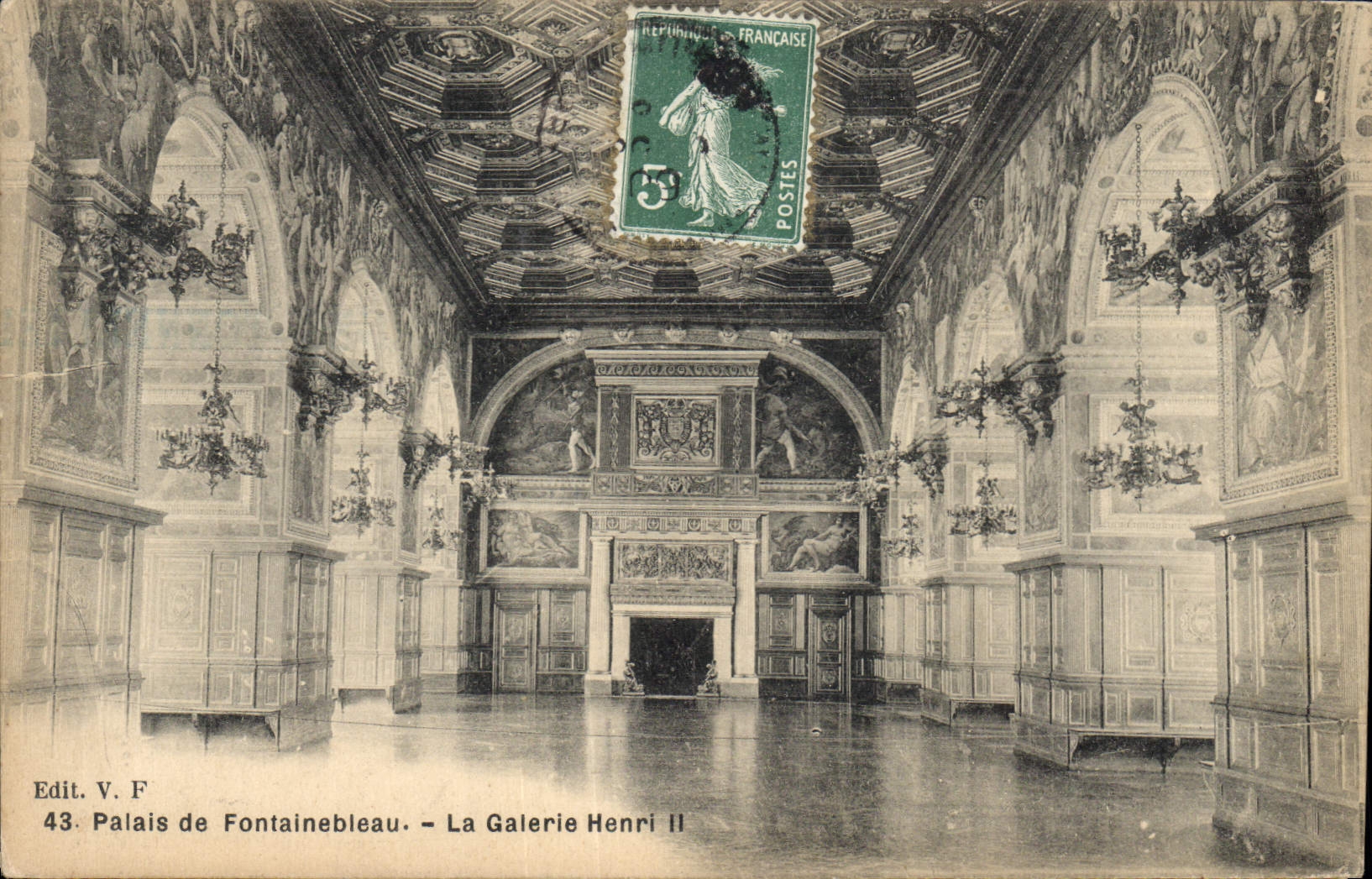 CPA Palais de Fontainebleau La Galerie Henri II 
