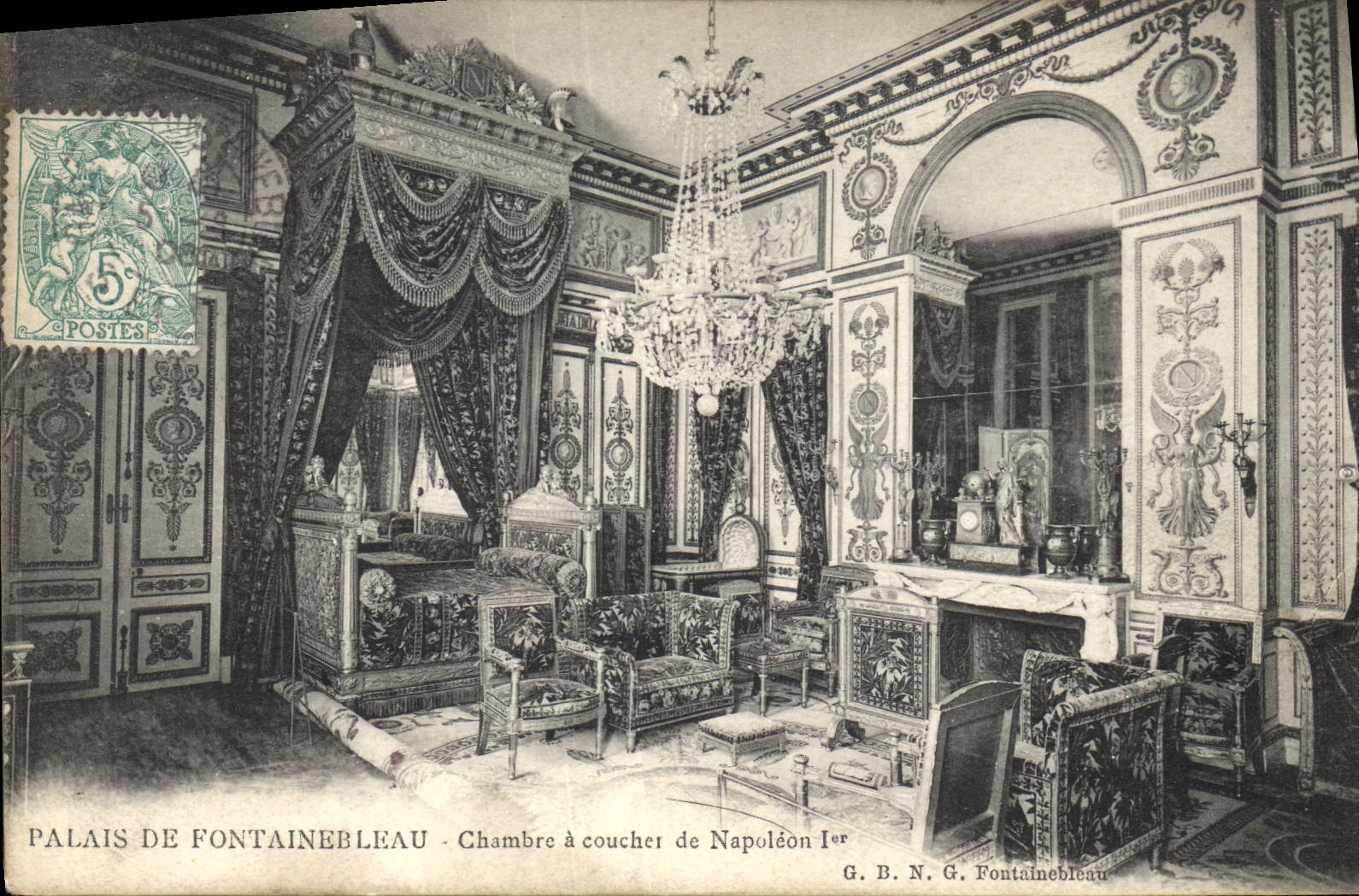 CPA Palais de Fontainebleau Chambre a Coucher de Napoleon 