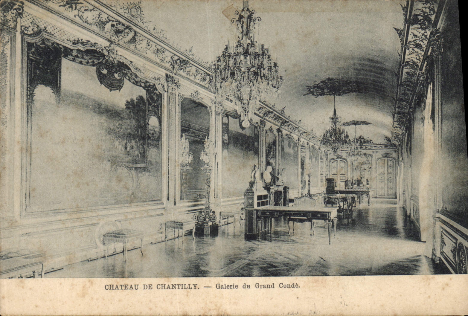 CPA Chateau de Chantilly Galerie du Grand Conde 