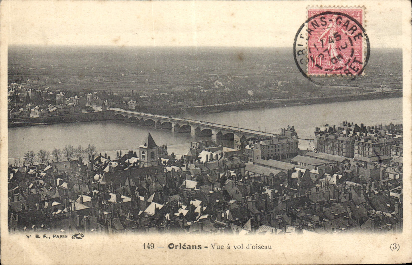 CPA Orleans Vue avol d'Oiseau 