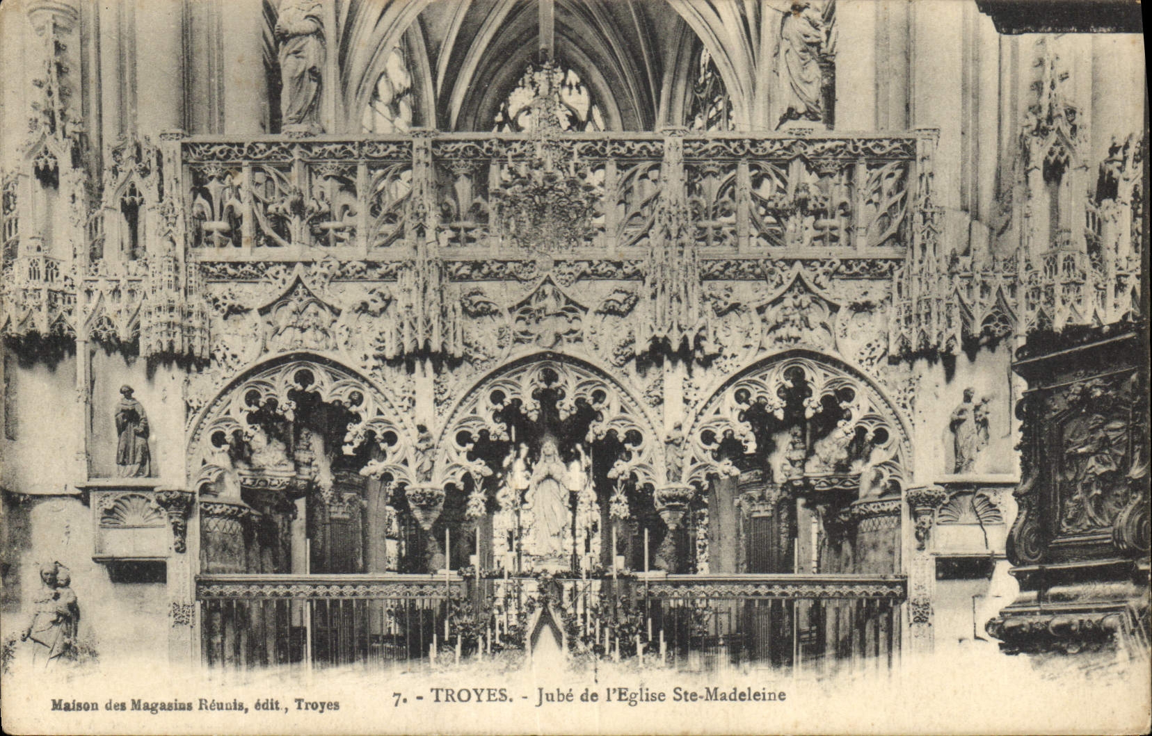 CPA Troyes Jube de l'Eglise Ste Madeleine