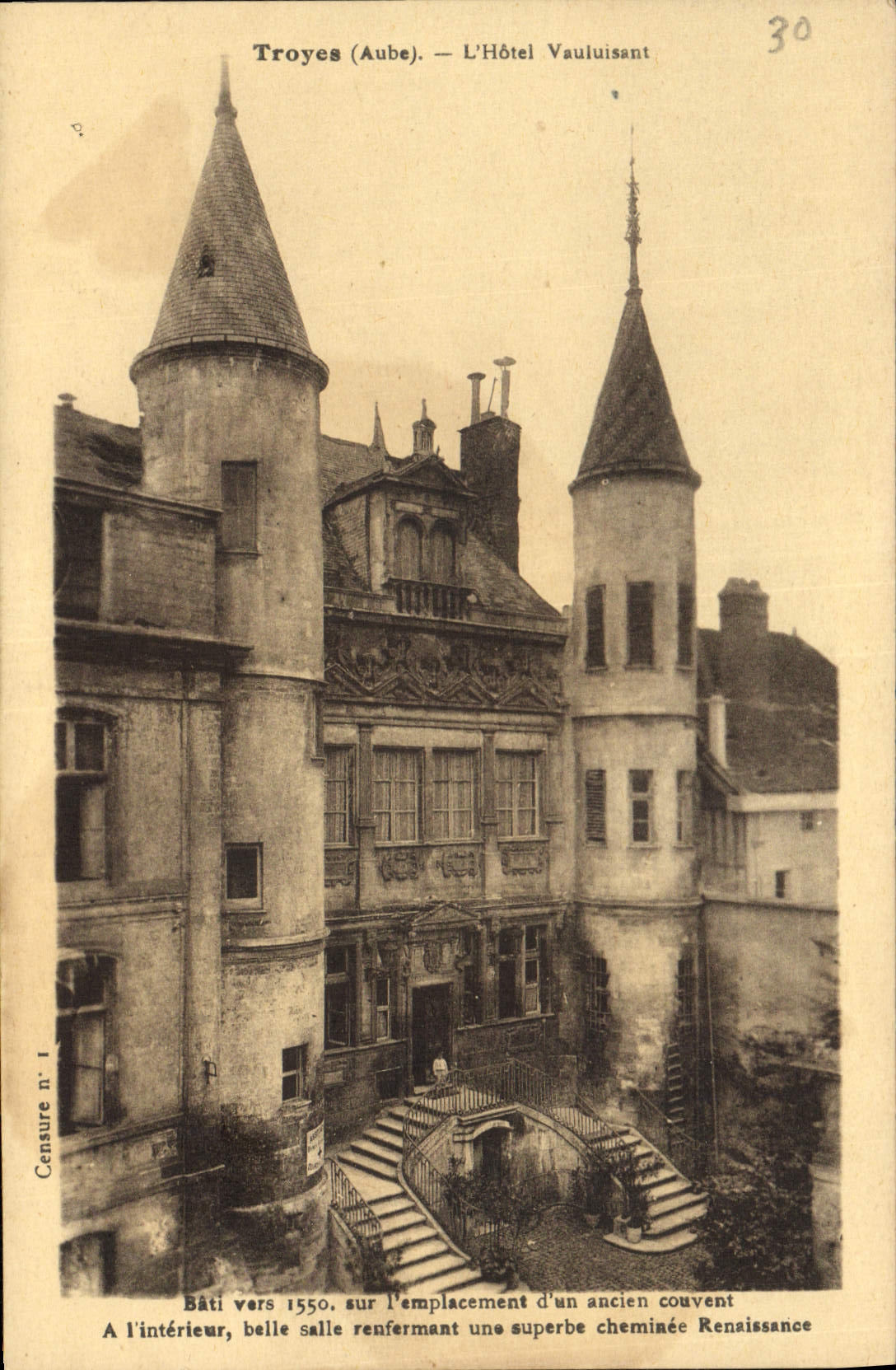 CPA Troyes Aube l'Hotel Vauluisant 