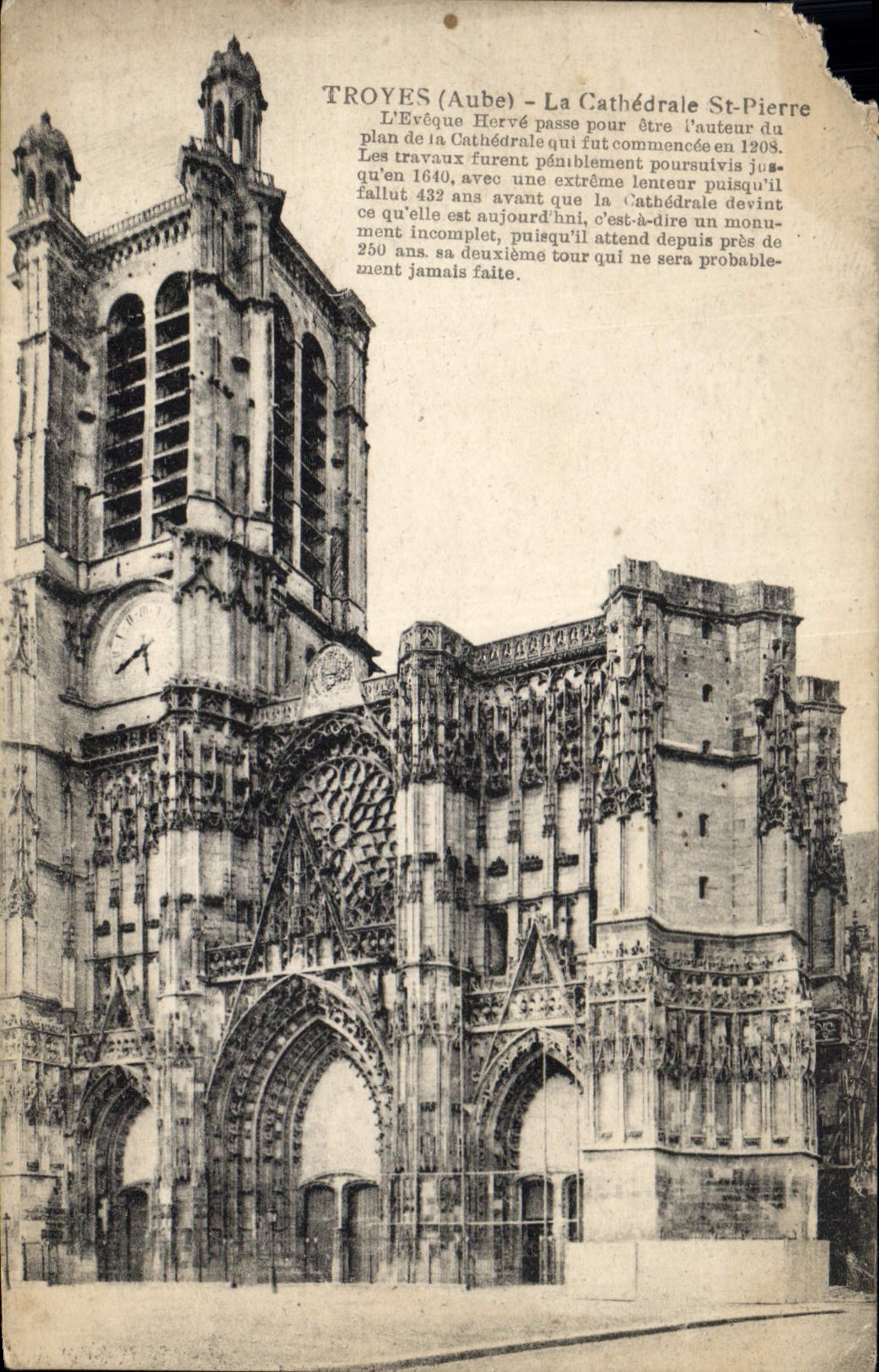 CPA Troyes Aube La Cathedrale St Pierre 