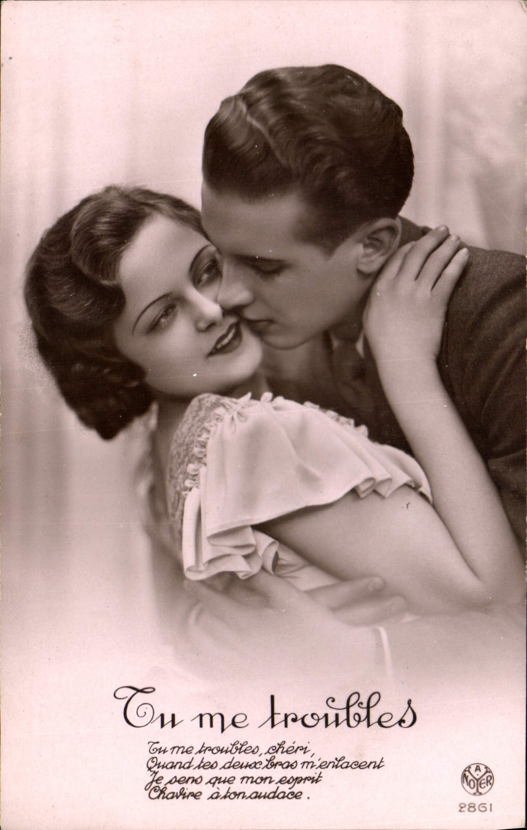 CPA Tu me Troubles Femme