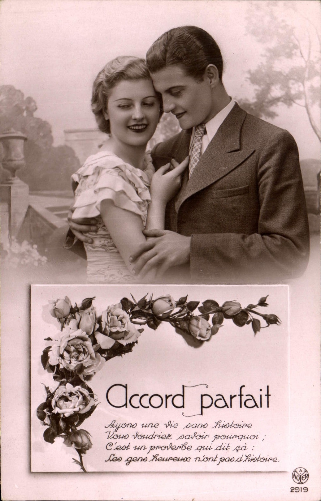 CPA Accord parfait Ayons une vie sans histoire Vous Voudriez savoir pourques Femme