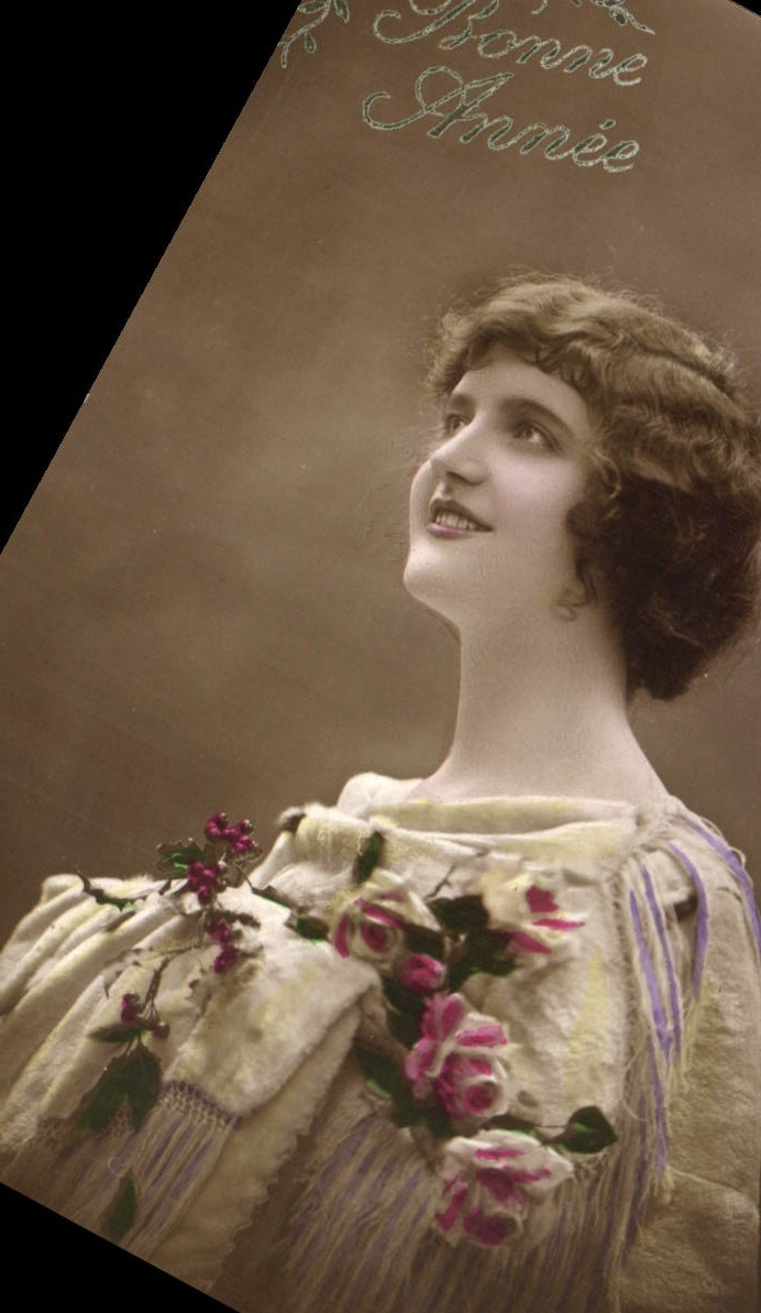 CPA Bonne Annee Femme