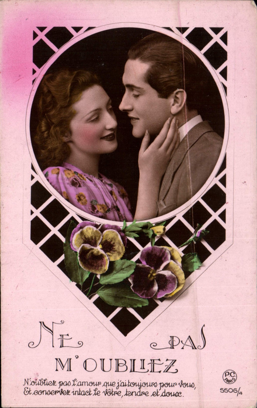 CPA Ne pas M'oubliez Femme