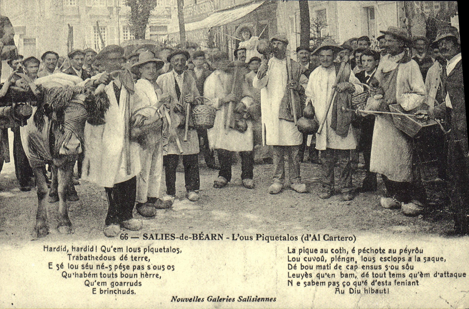REPRO Salies de Bearn L'ous Piquetalos d'Al Cartero Folklore
