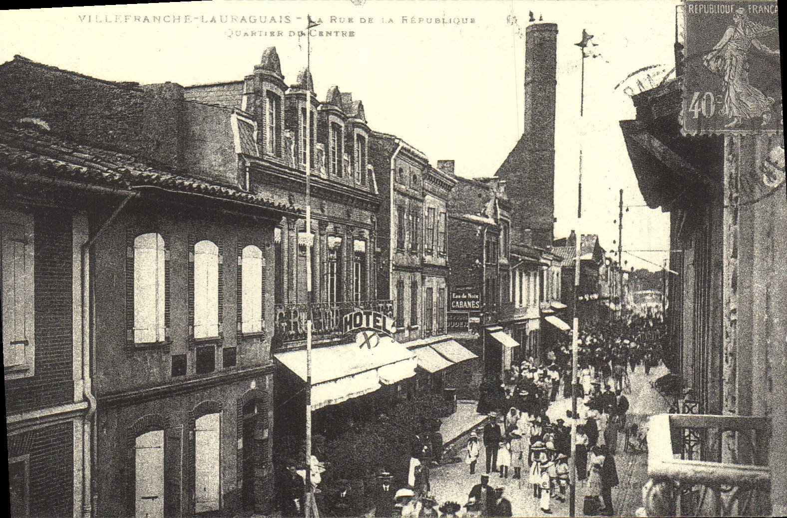 REPRO Villefranche Lauraguais la rue de la Republique