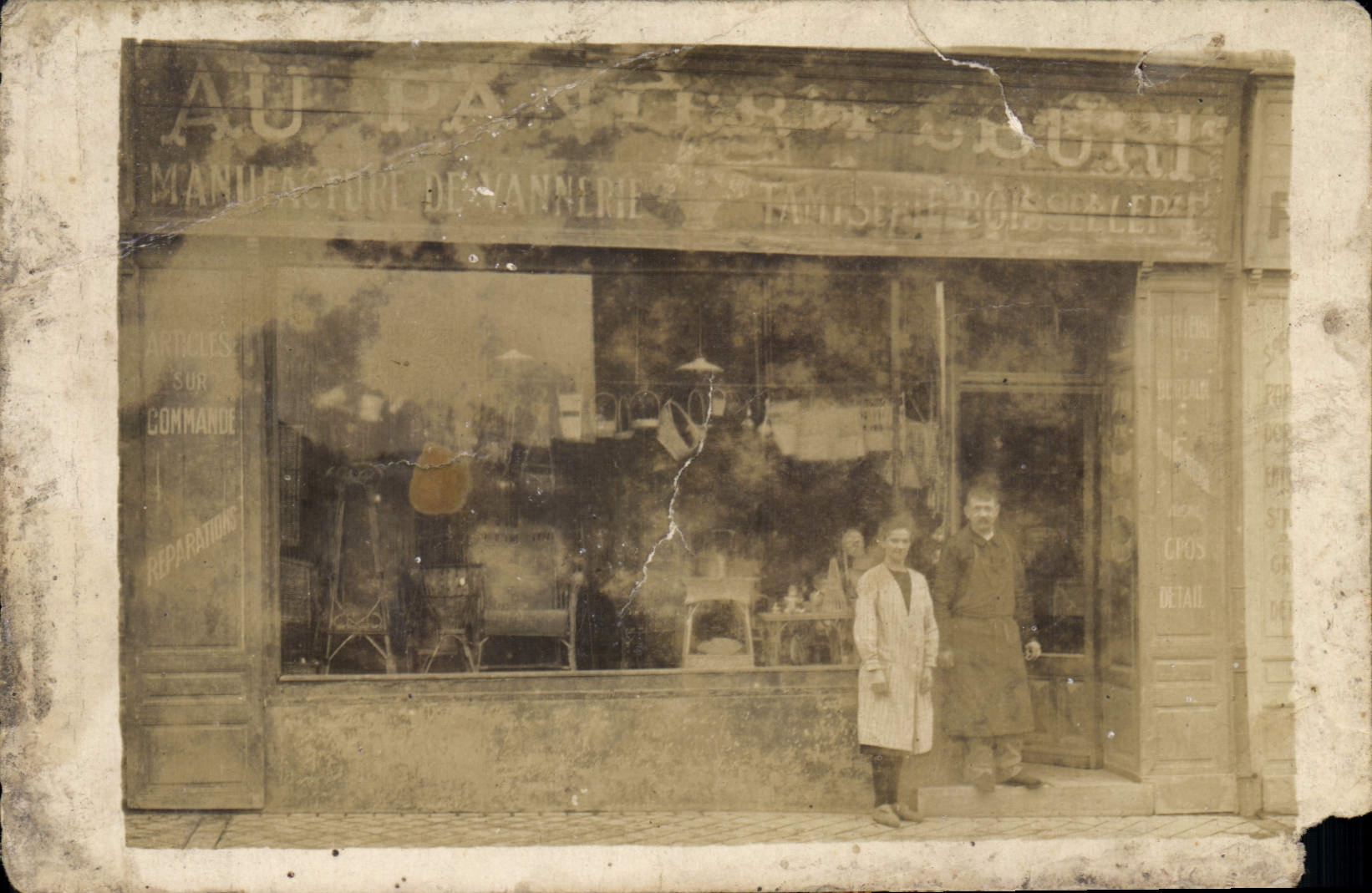 CARTE PHOTO Au Panier flueir