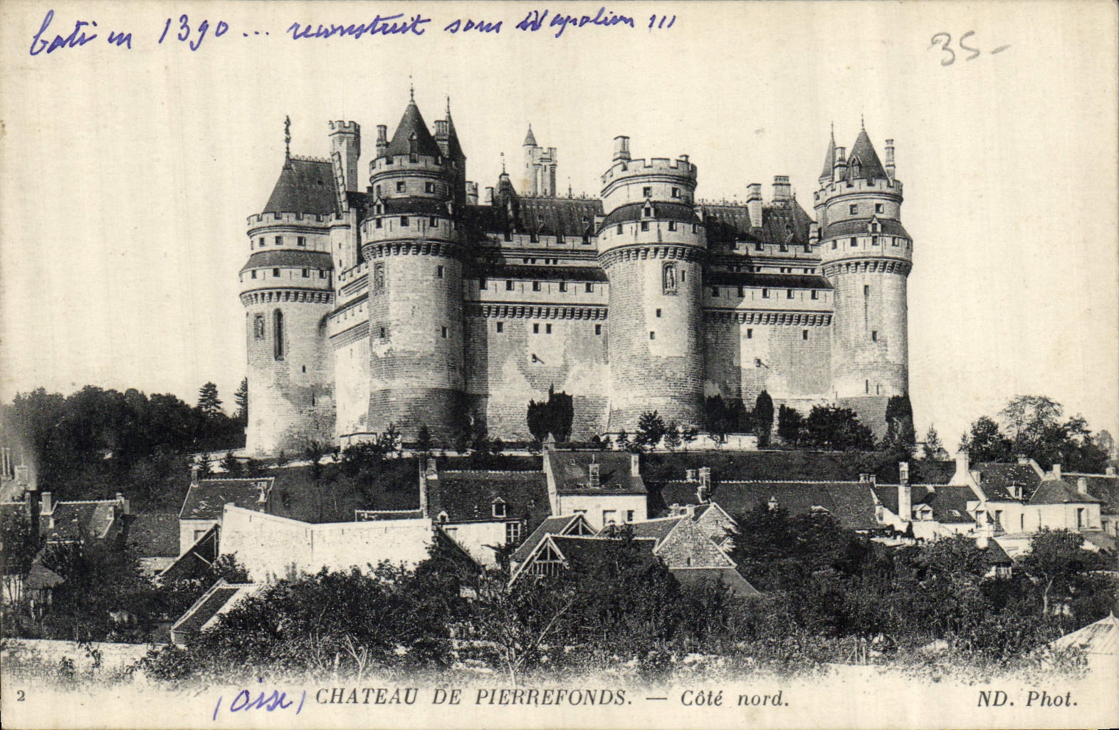 CPA Chateau de Pierrefonds Cote Nord 