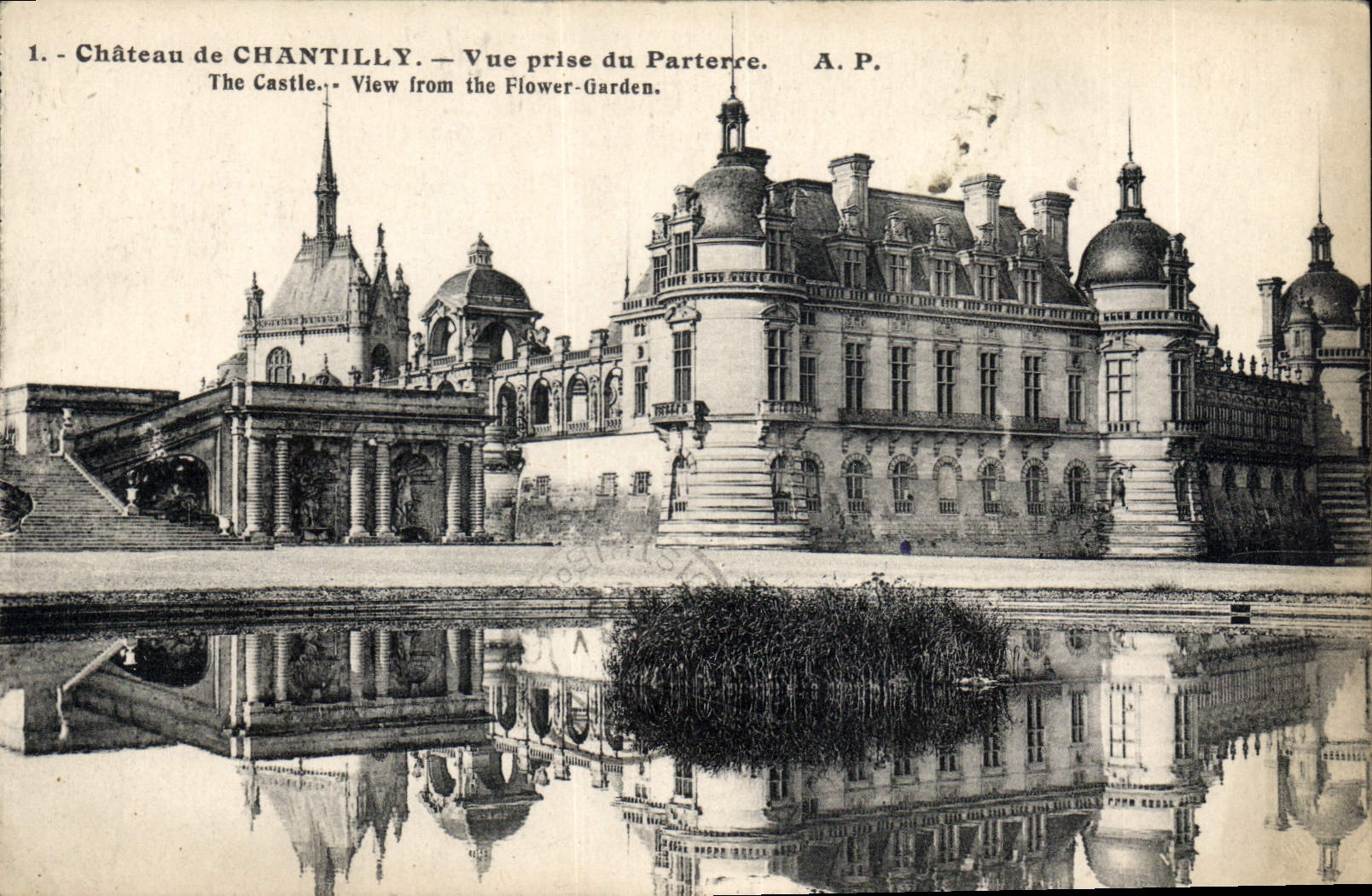 CPA Chateau de Chantilly Vue Prise du Parterre