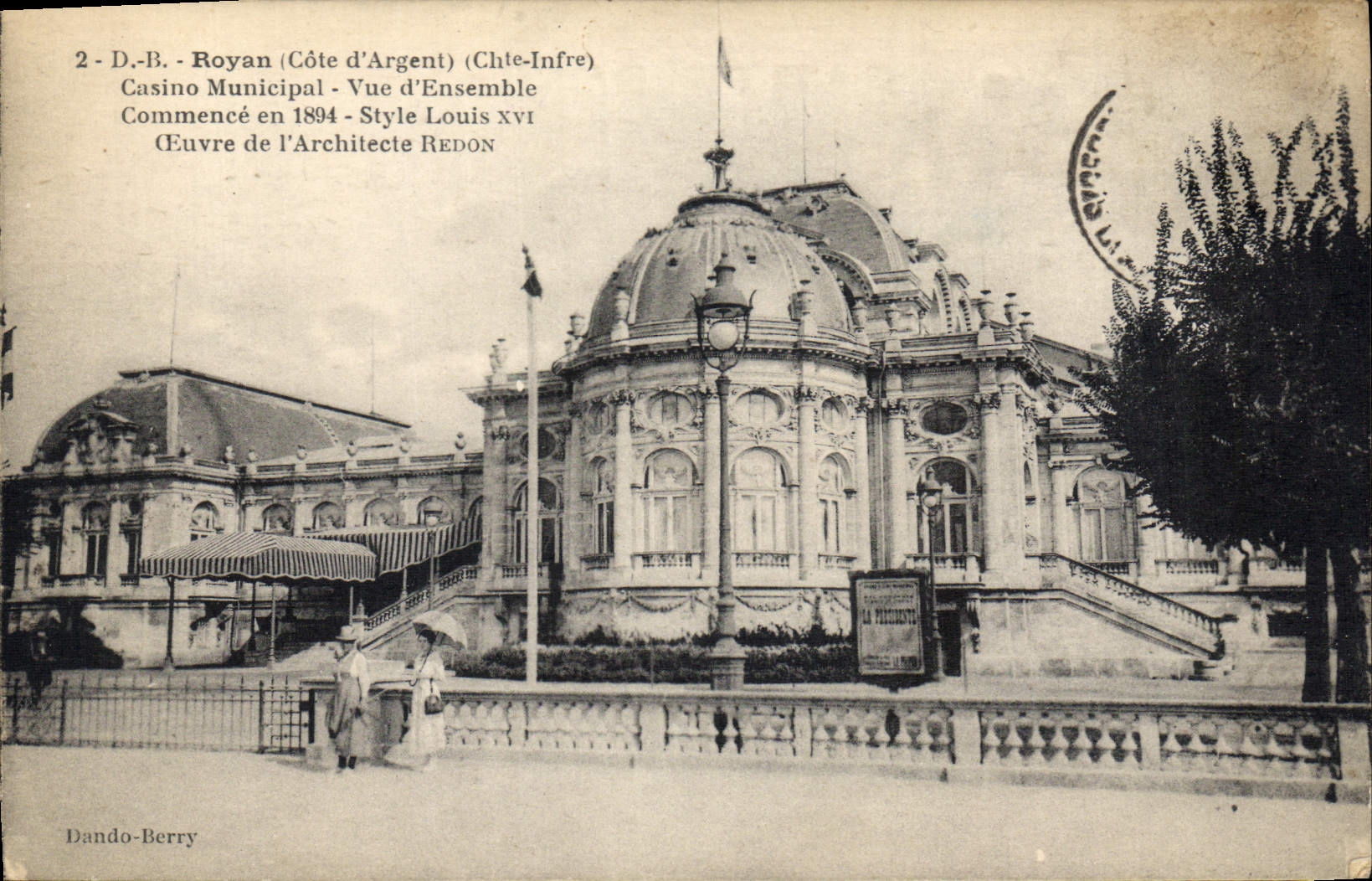 CPA Royan Cote d'Argent Casino Municipal Vue d'Ensemble Commence en 1894 