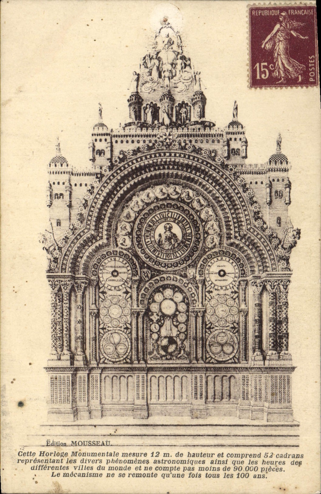 CPA Cathedrale de Beauvais L'Horloge Astronomique