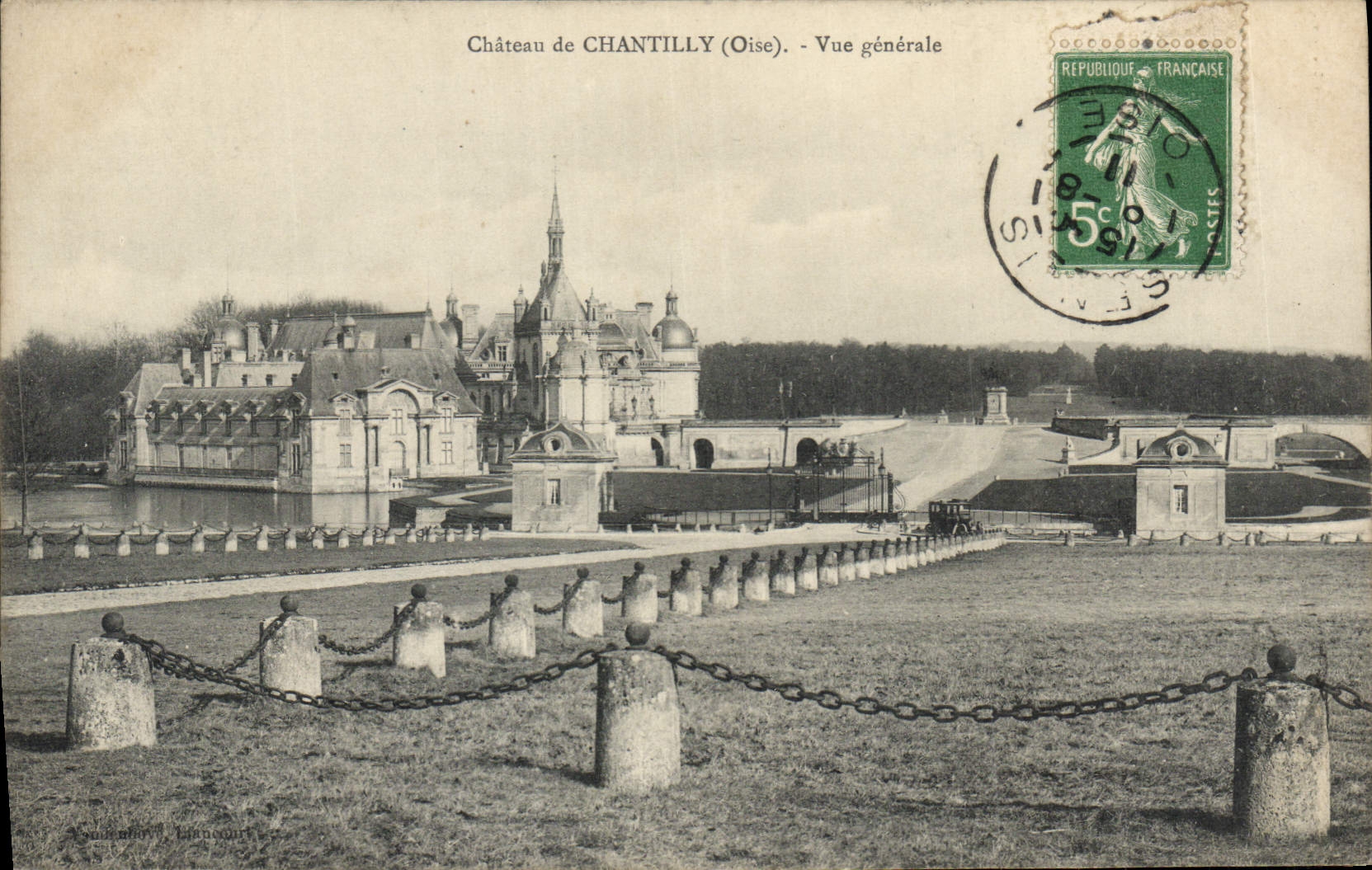 CPA Chateau de Chantilly Oise Vue generale 