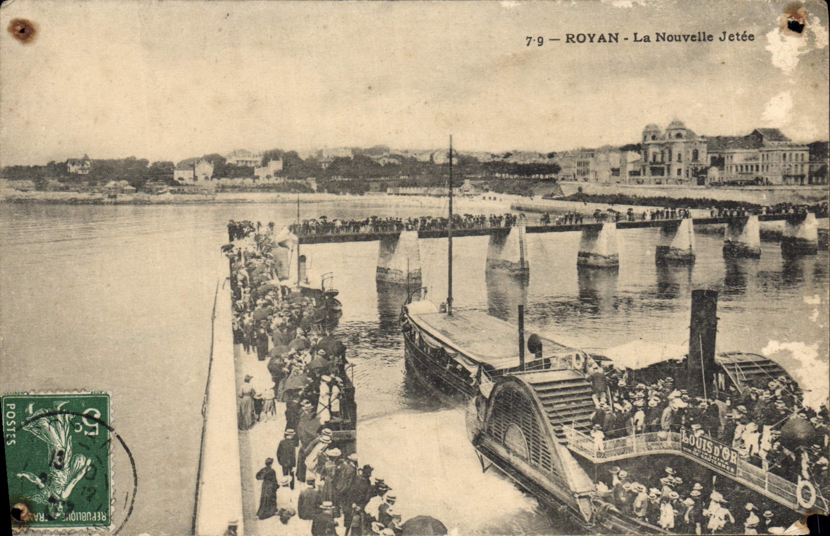 CPA Royan La Nouvelle Jetee Bateau